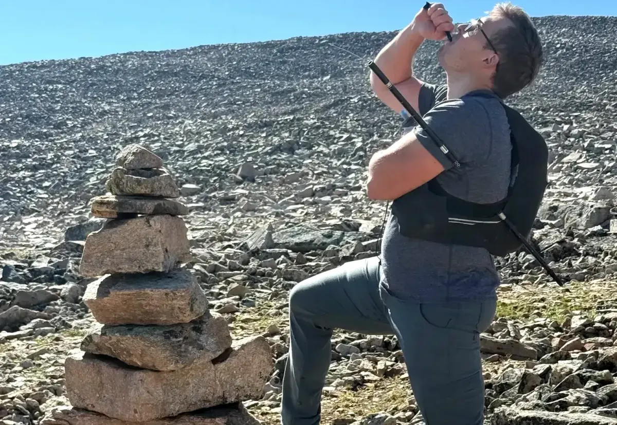 He impaled himself on a pole and then hiked down a mountain