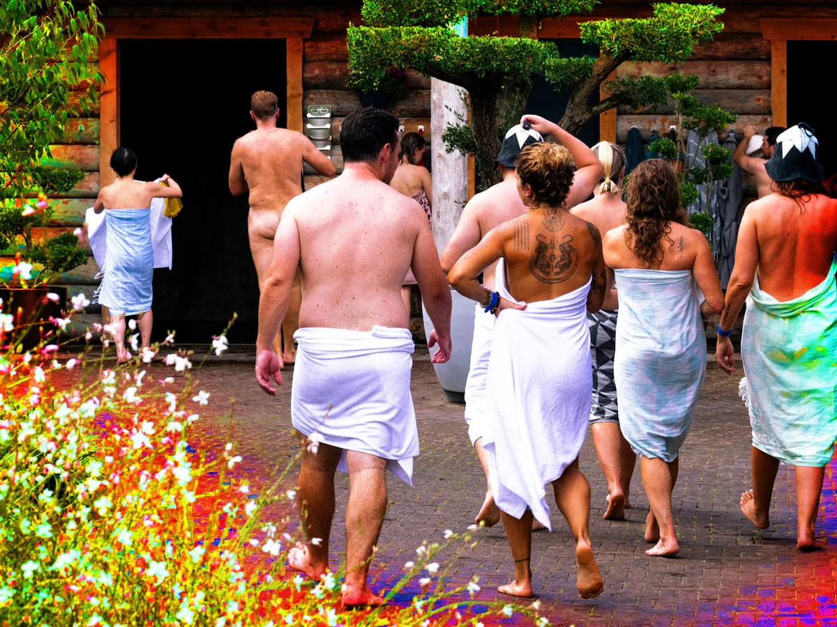 Things can get very competitive at the sauna Olympics