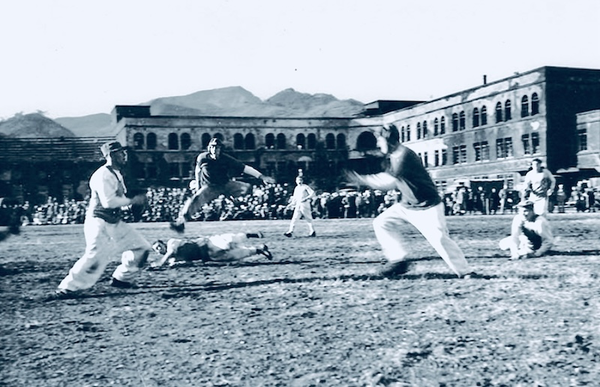 Five months after Nagasaki the US staged a football game there