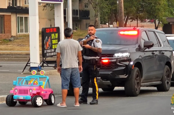 He was fined for driving a pink Barbie Jeep while intoxicated