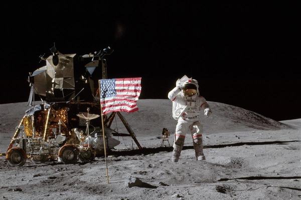 There are 96 bags of human waste sitting on the Moon