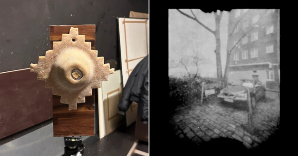 Italian photographer made a pinhole camera out of pasta
