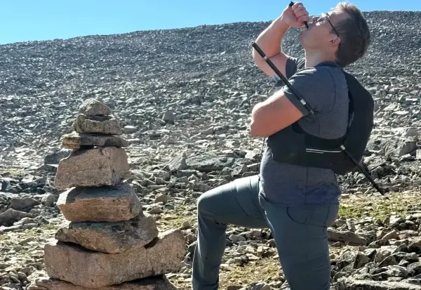 He impaled himself on a pole and then hiked down a mountain