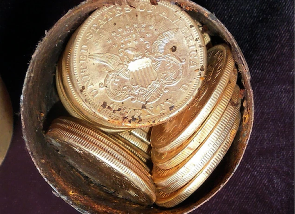 Who buried $10M in gold coins found by a California couple?