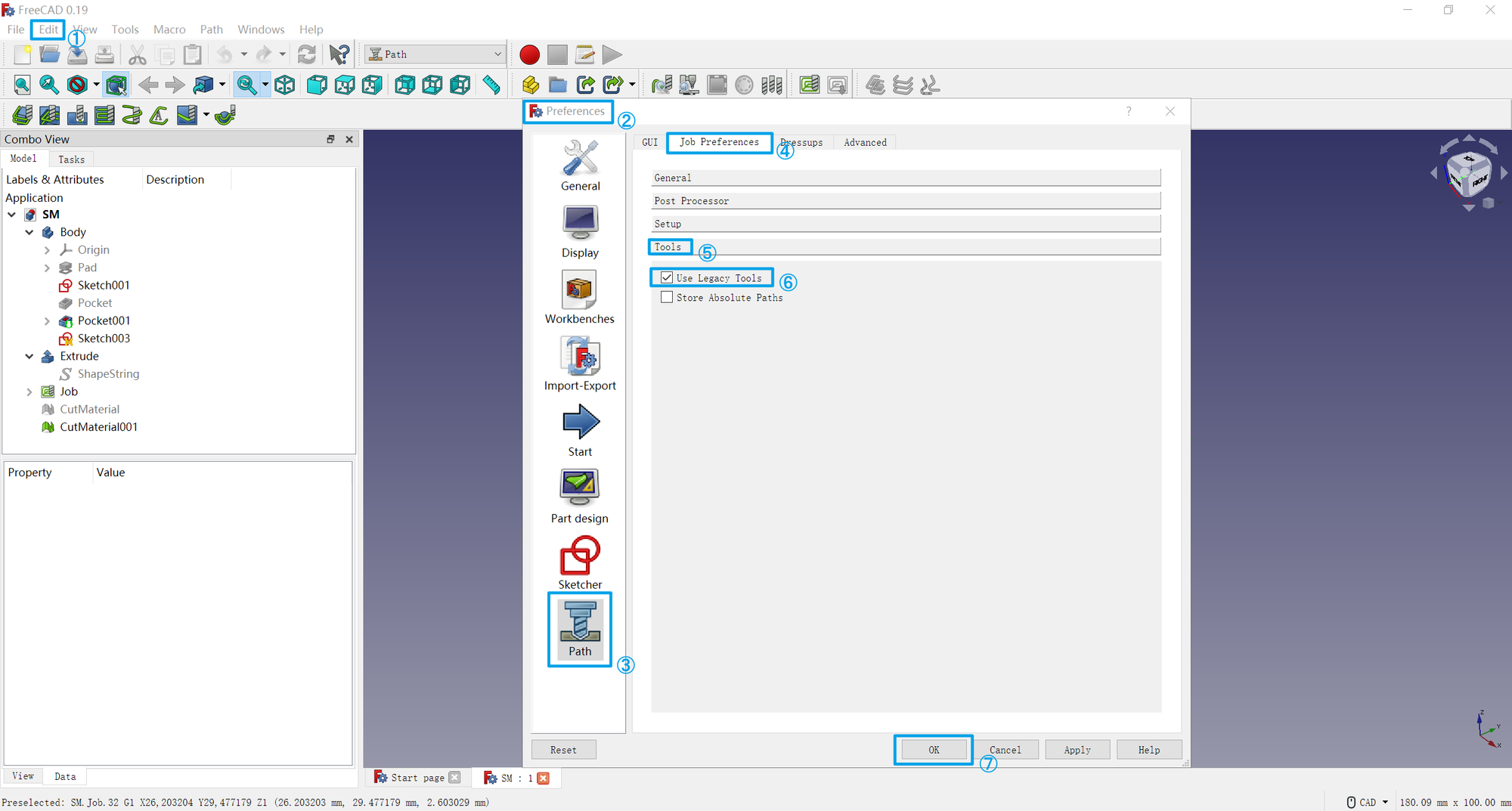 Import a tool library in FreeCAD - 1