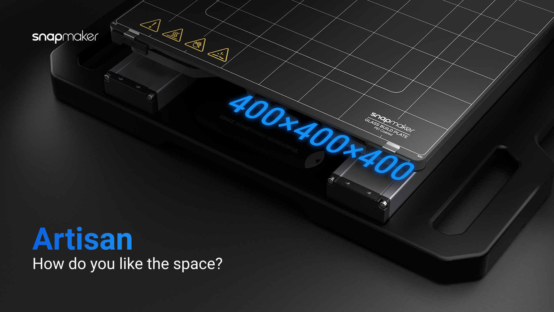 400 mm × 400 mm × 400 mm Work Area