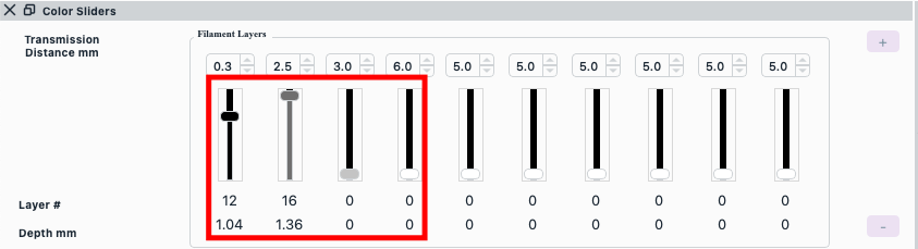 In the&nbsp;Color Sliders&nbsp;panel, adjust the first four sliders to match the ones displayed in the picture.