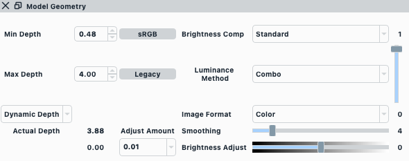 In the&nbsp;Model Geometry&nbsp;panel, adjust the geometric parameters of the relief.&nbsp;