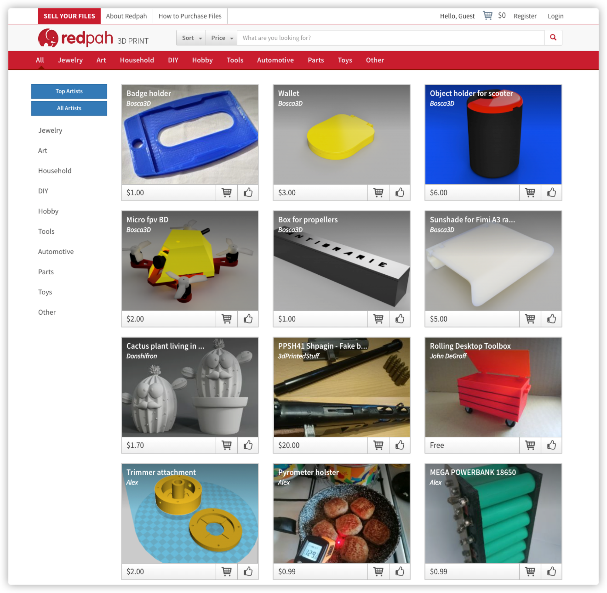 screenshot of Redpah