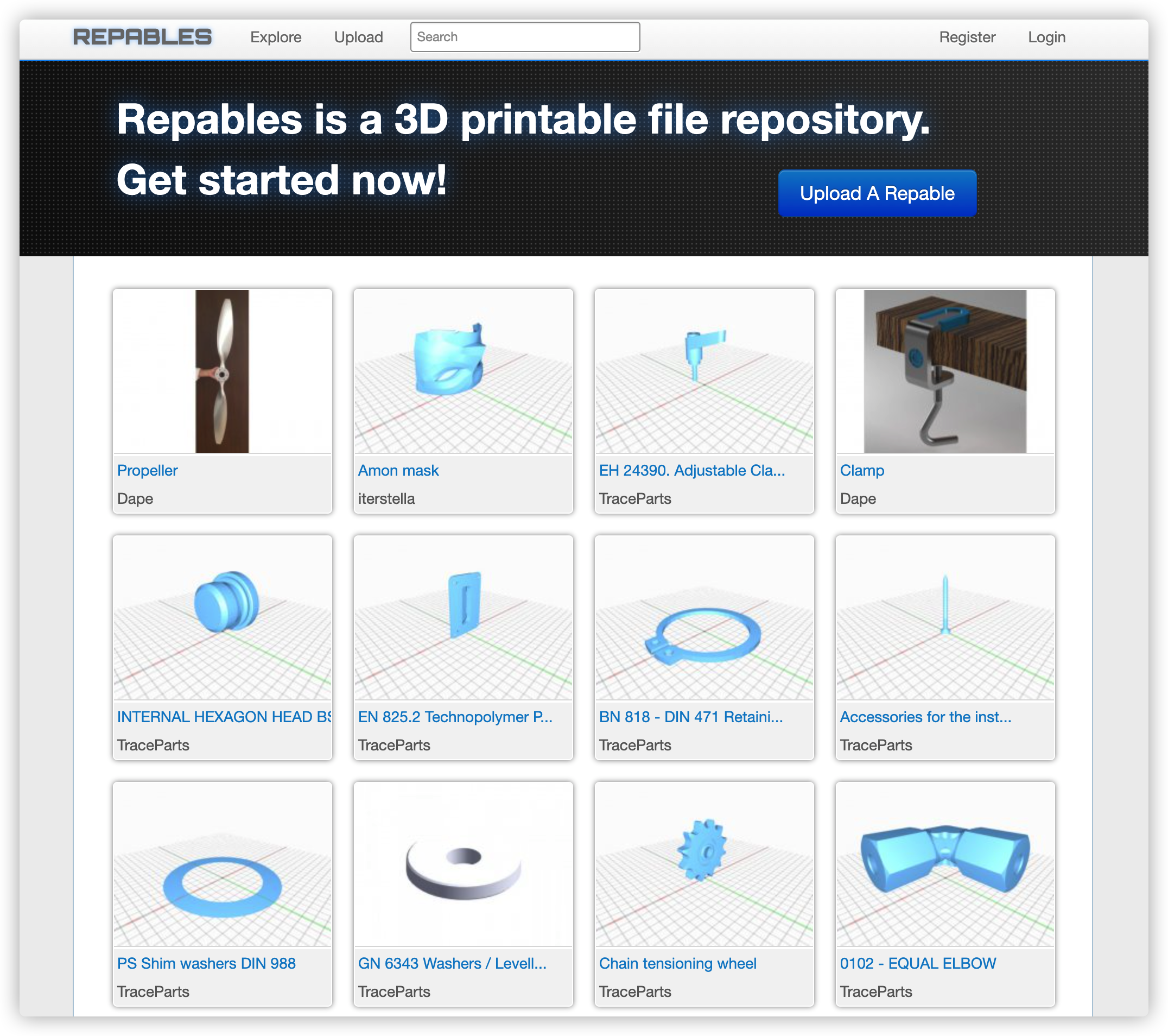 screenshot of Repables