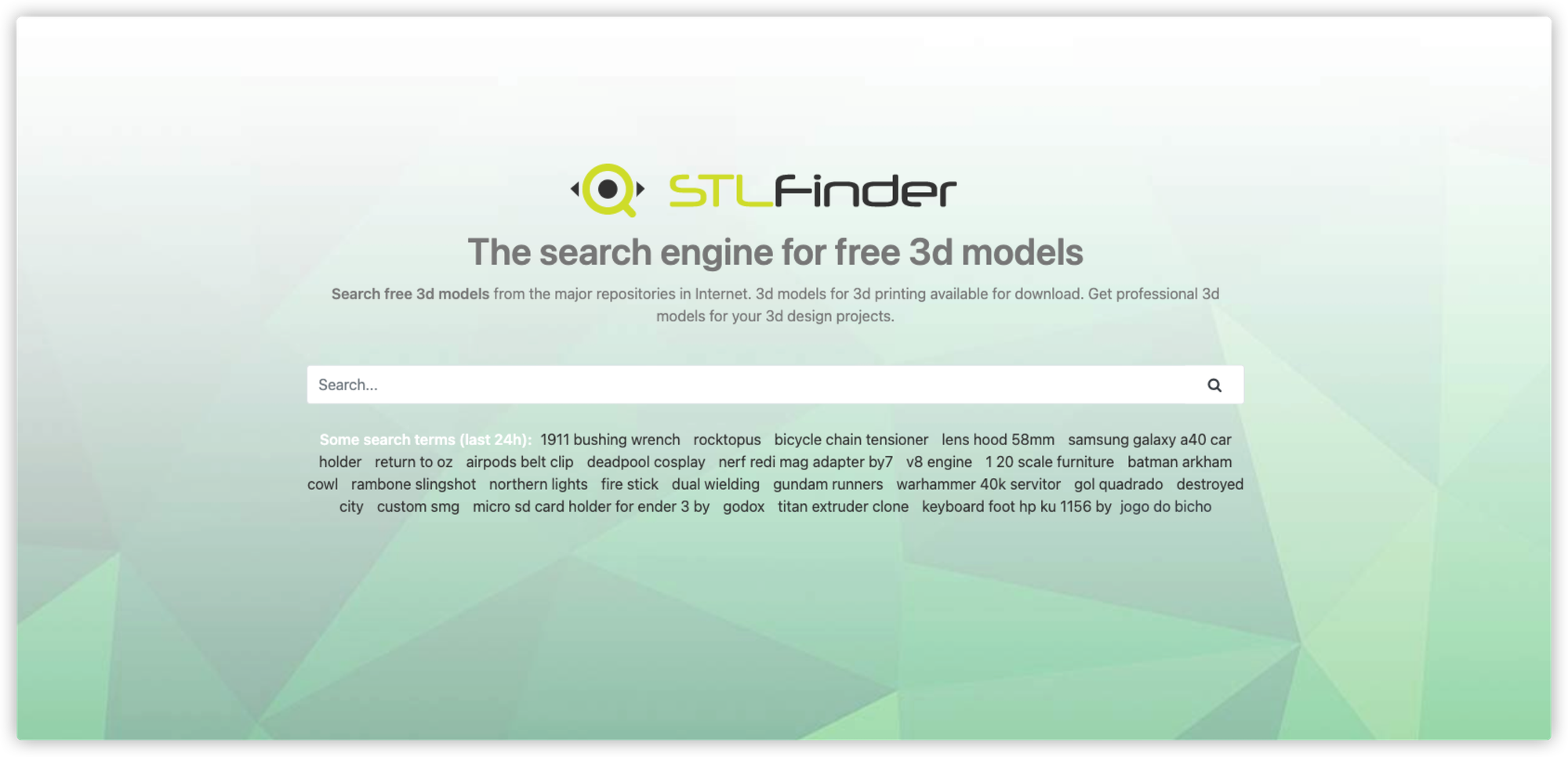 screenshot of STLFinder