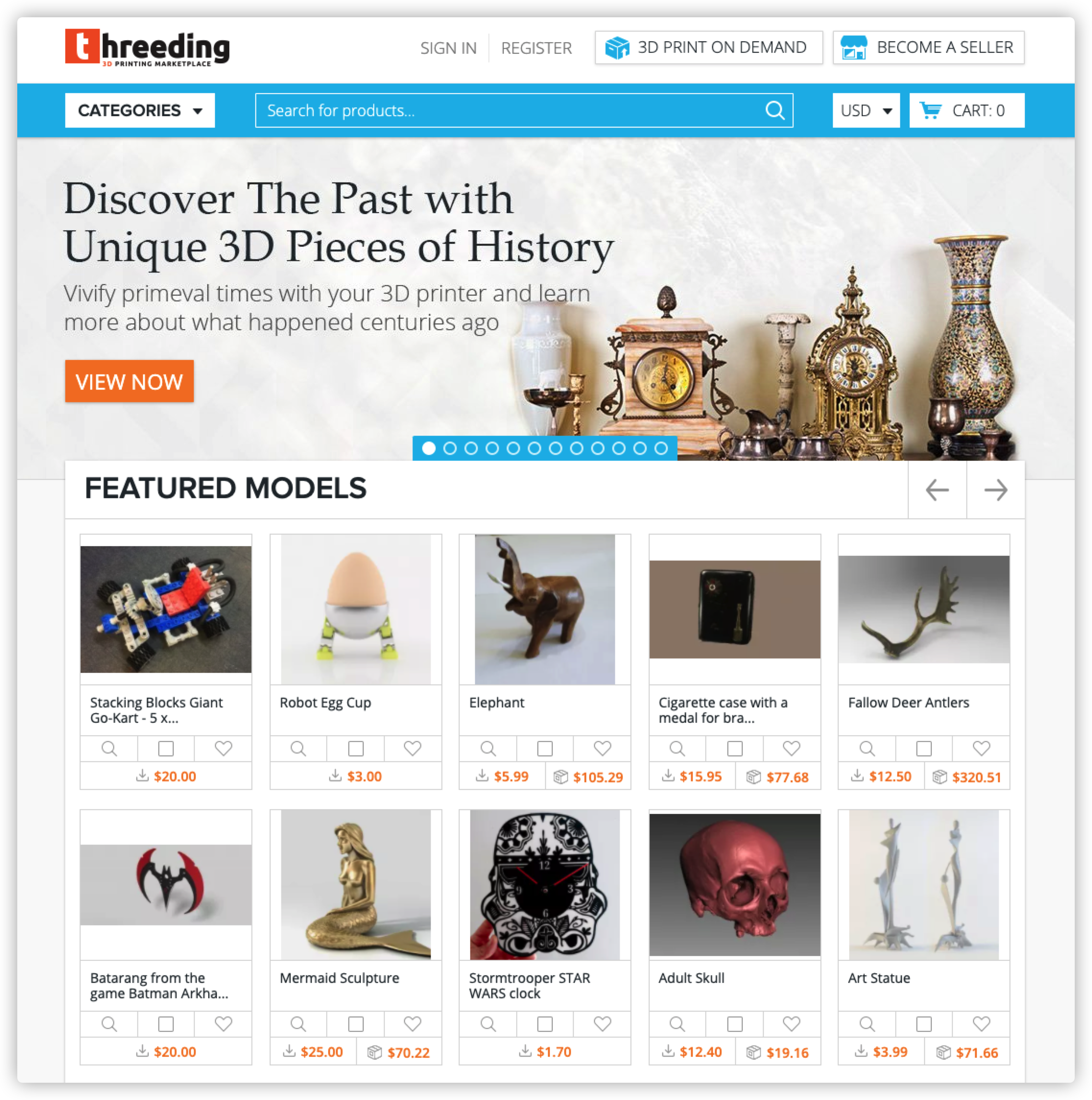 screenshot of Threeding