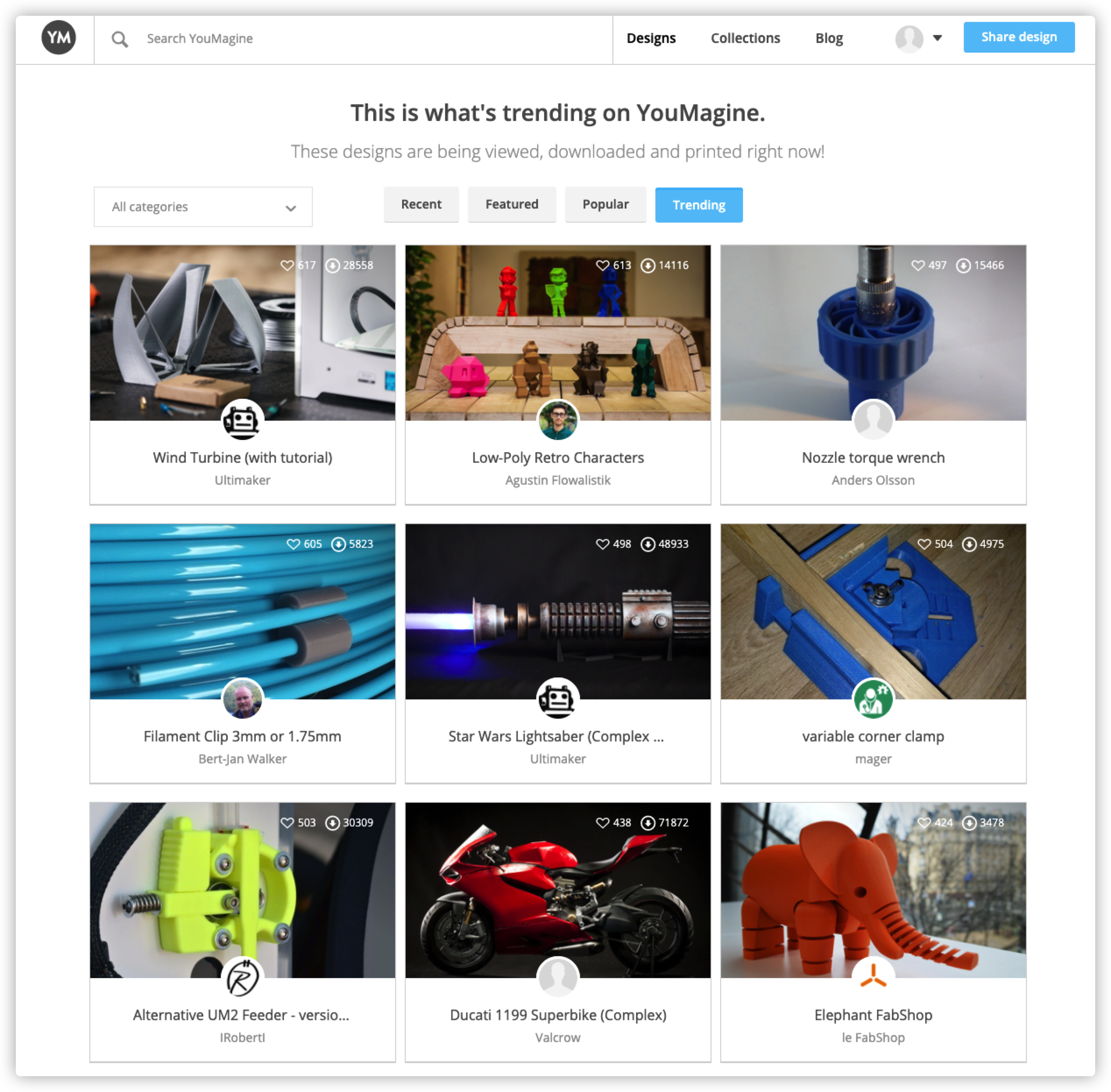 screenshot of YouMagine