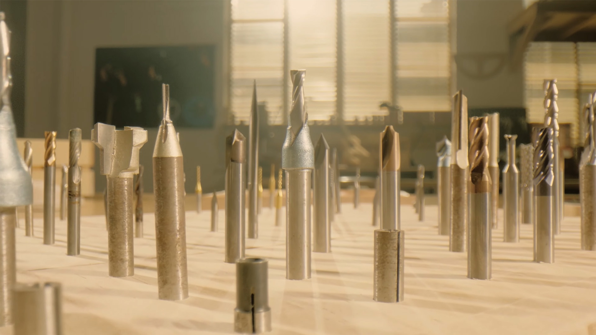 Various CNC drill bits.