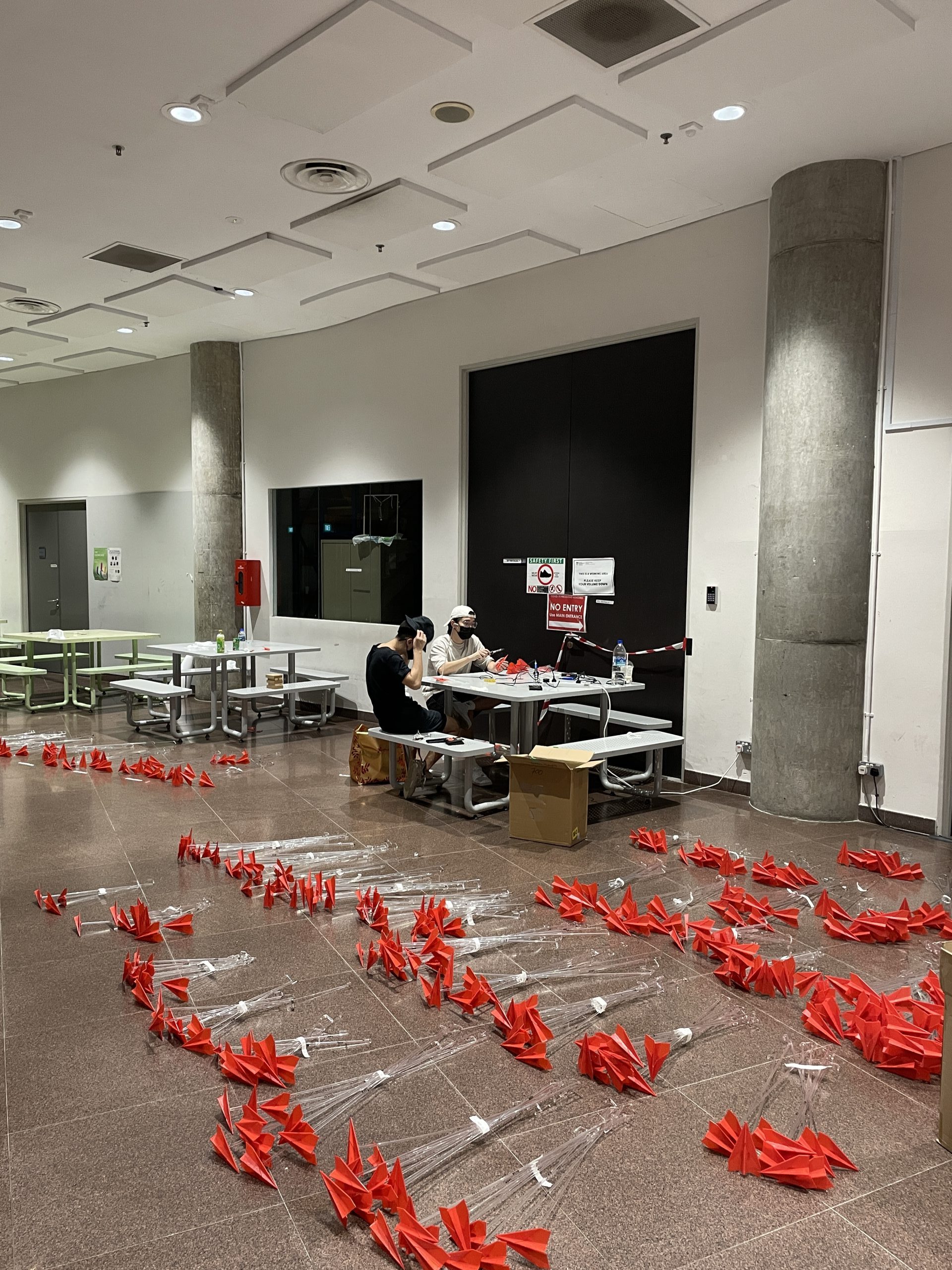 Installing 800 3D-printed planes