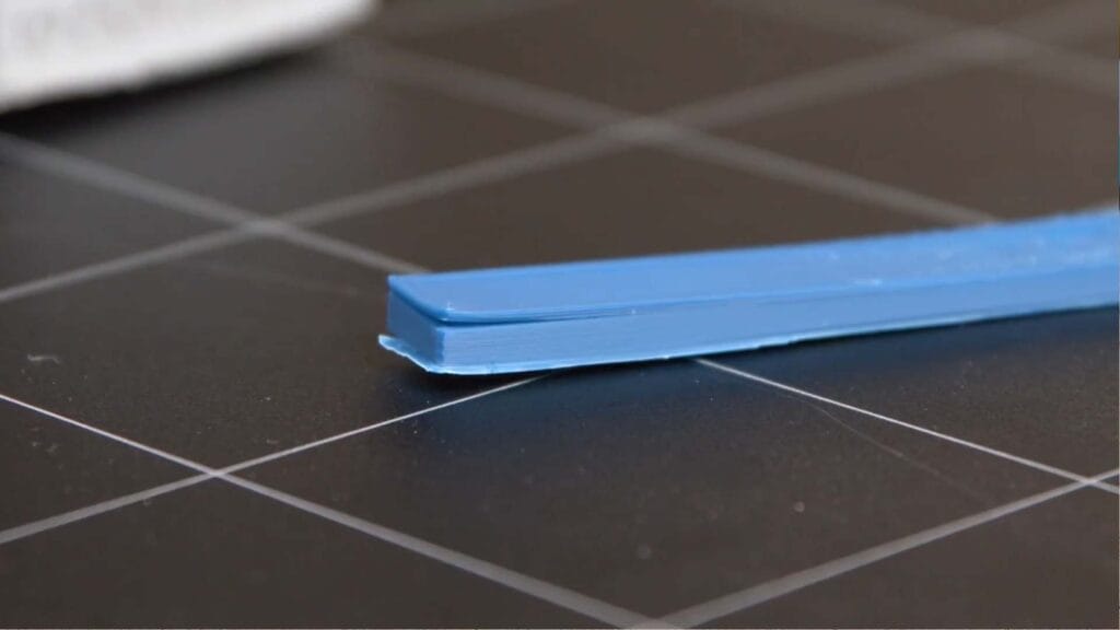 the corner of a 3D print brick lift off