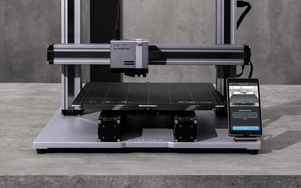 view of a heated bed of a 3D printer