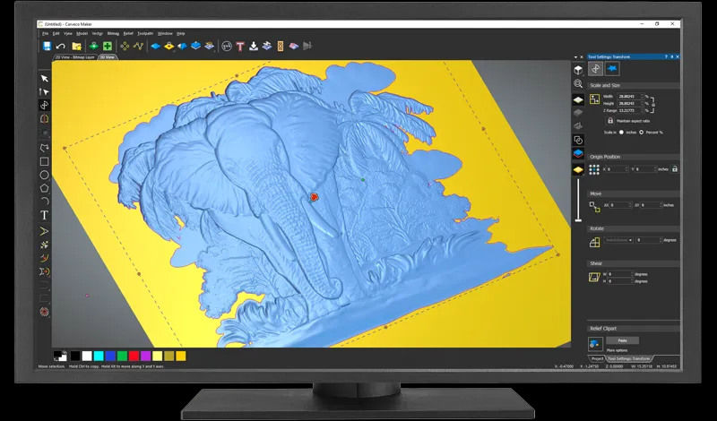 CAD software screenshot showing a 3D relief model, illustrating how to design alignment pin holes for stronger 3D print bonds.