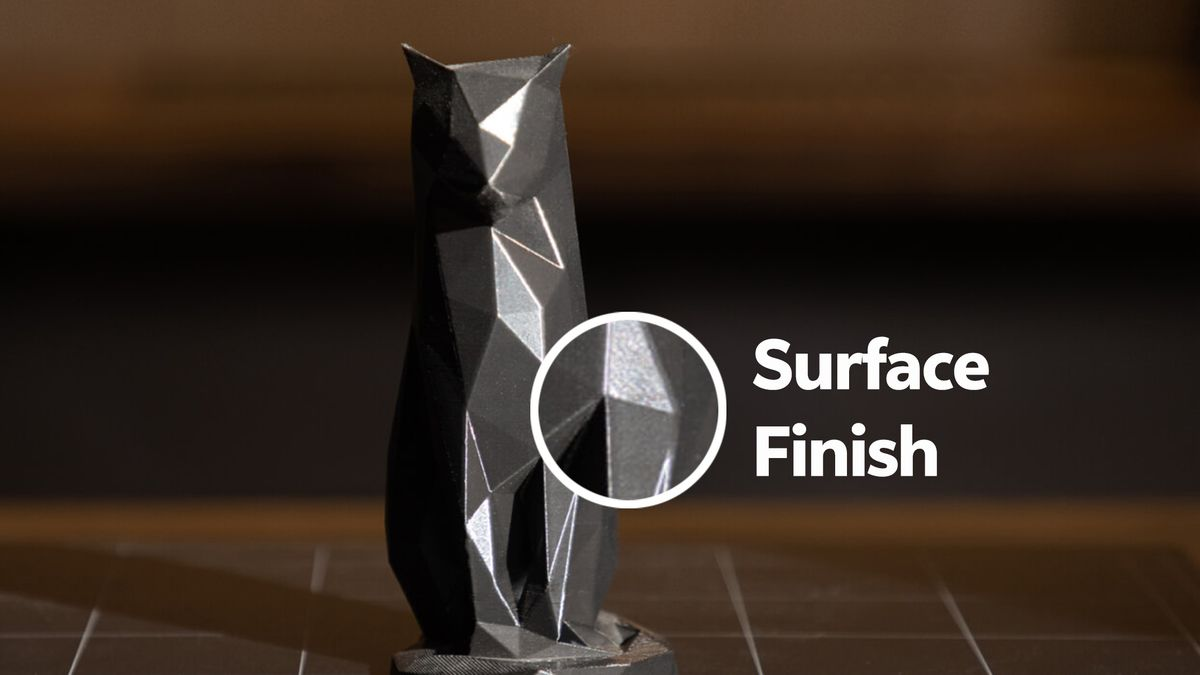 3D printed model demonstrating smooth surface finish after wet sanding and polishing.