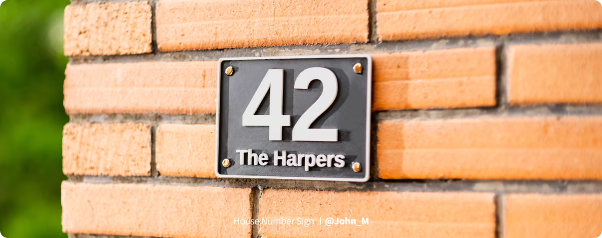 house number sign