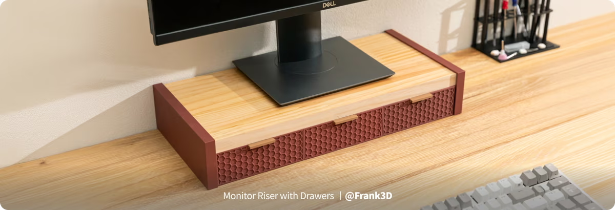 monitor riser with drawers