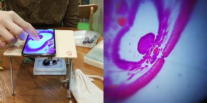 Wow! He built a pocket microscope with a Snapmaker!