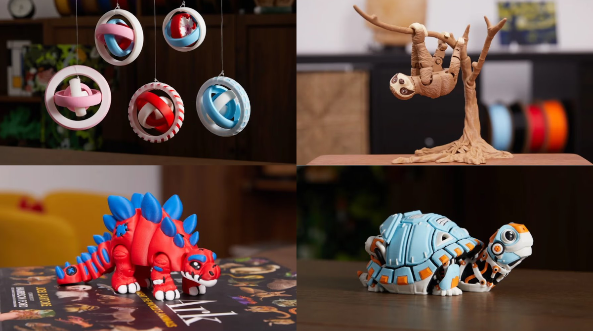Showcase of detailed finished 3d prints, demonstrating great 3d Print quality.