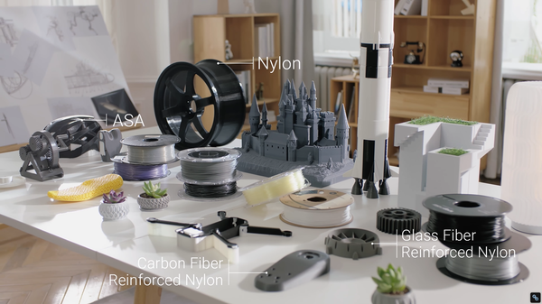 A wide range of 3D printed items.