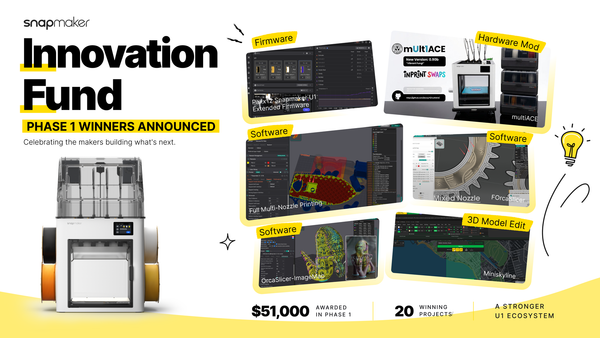 Built by Makers: Meet the 20 Snapmaker U1 Innovation Fund Winners