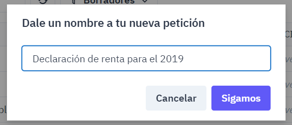 Incluye un nombre para tu referencia interna.