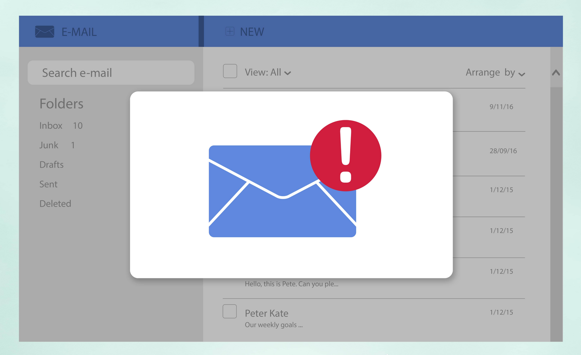 Alerta de correo electrónico