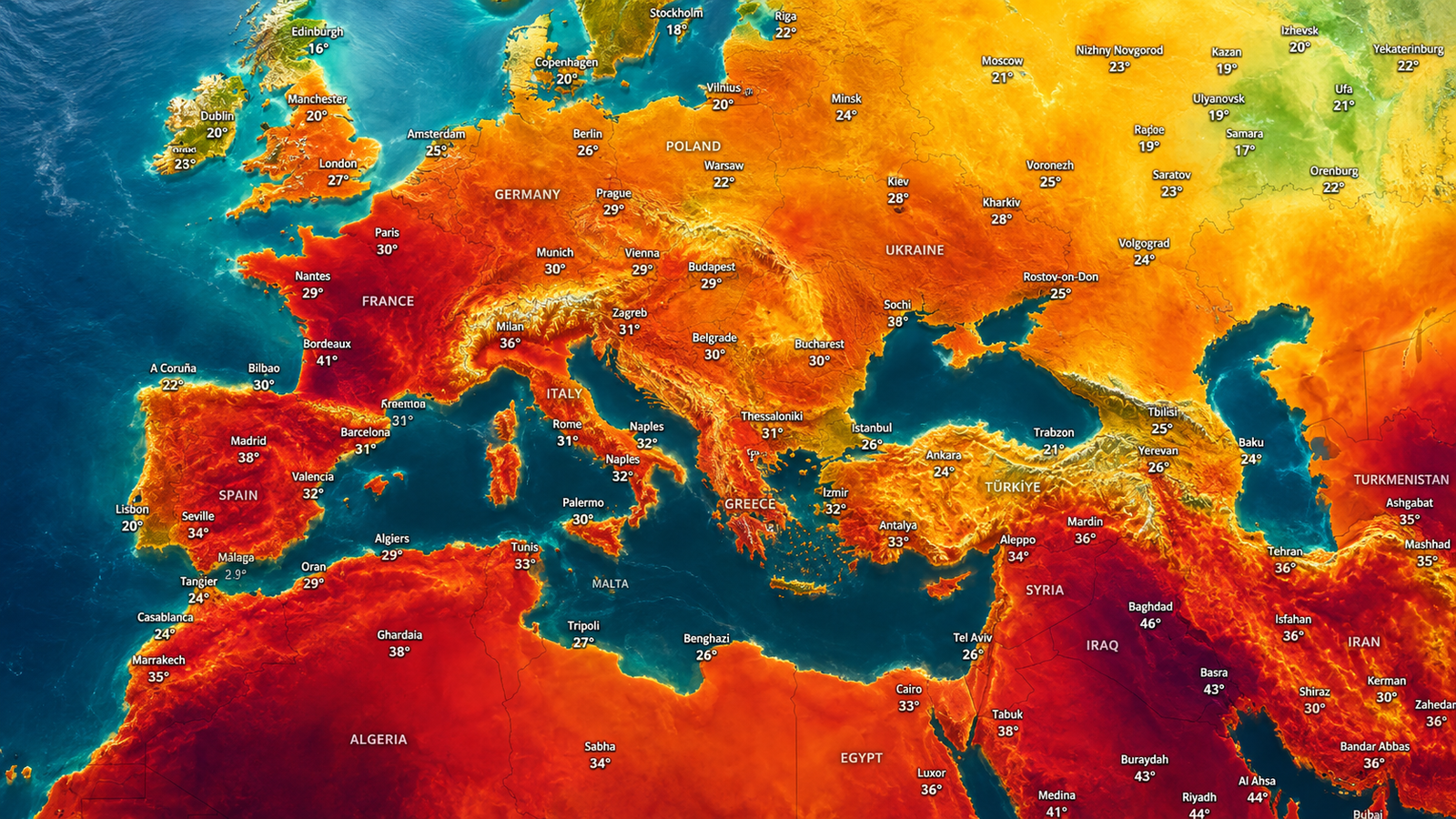 Tozeur ranks second in the world for extreme heat as a Mediterranean heatwave grips the region