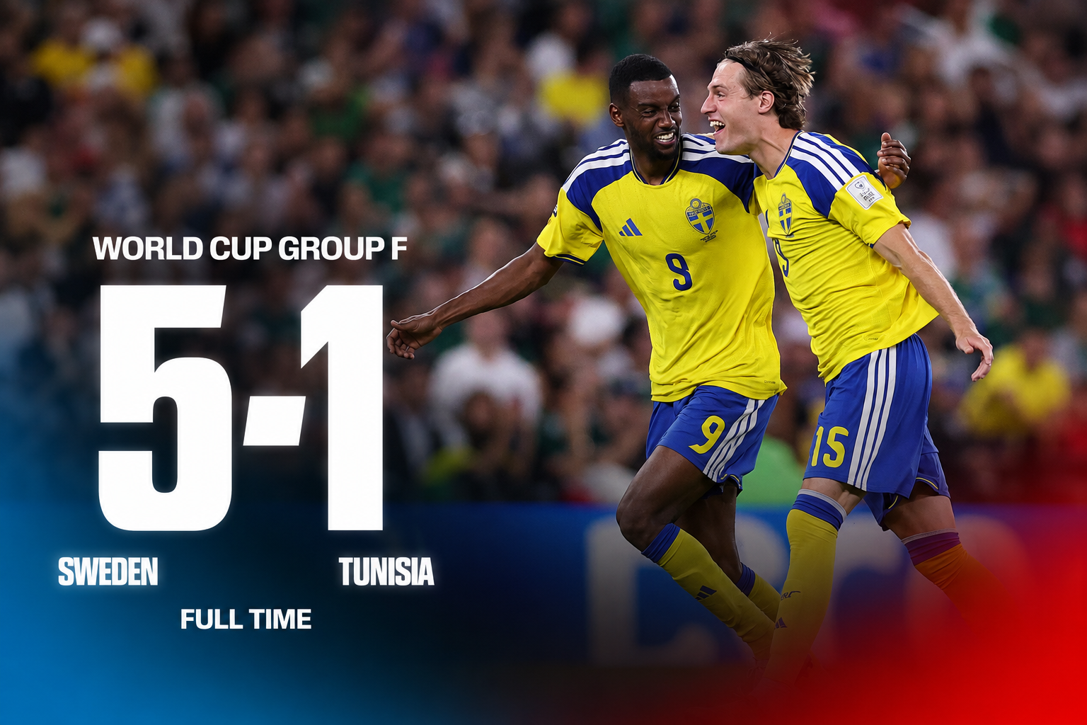 Tunisia’s World Cup starts with 5-1 collapse against Sweden