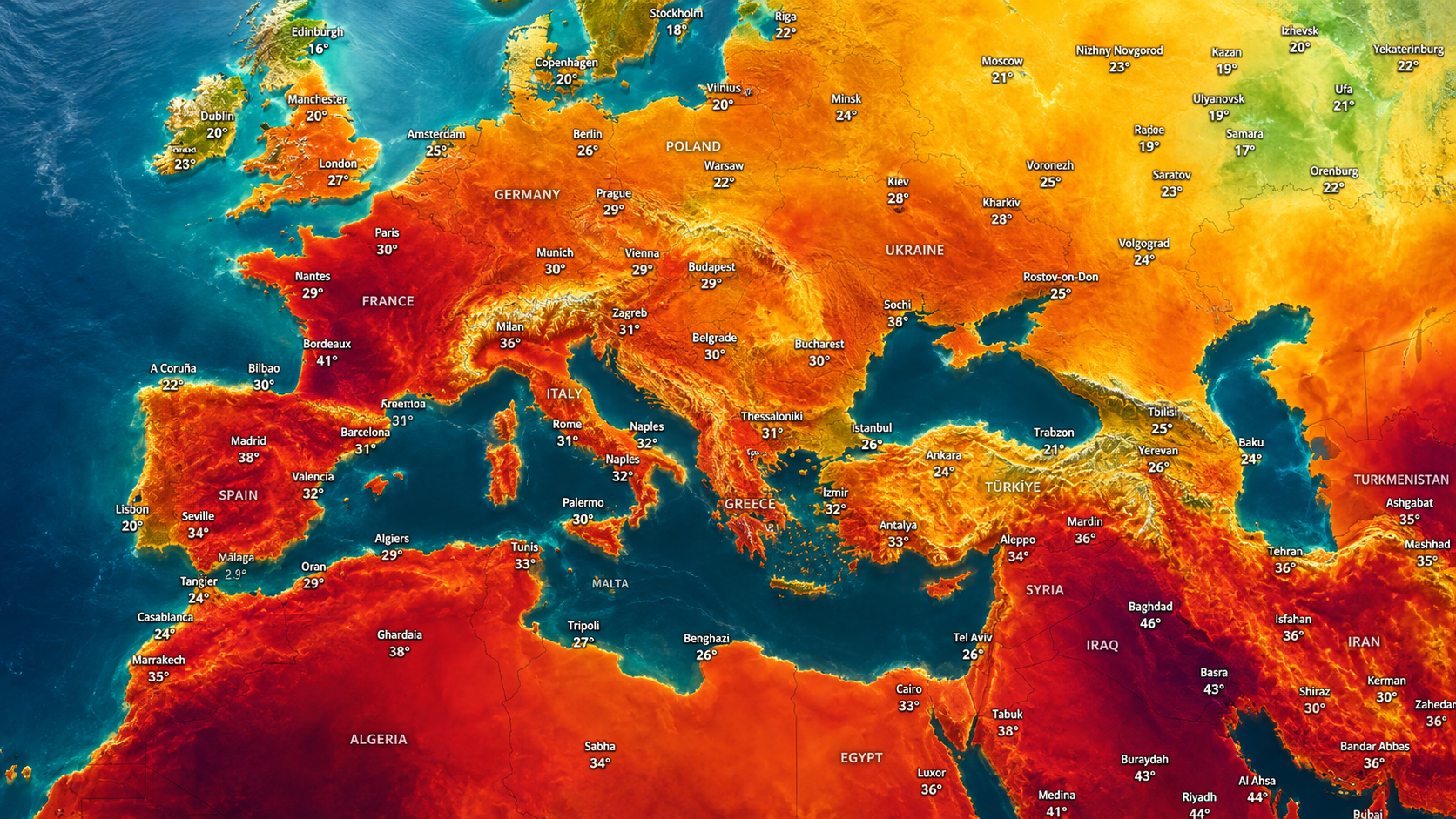 Tozeur ranks second in the world for extreme heat as a Mediterranean heatwave grips the region