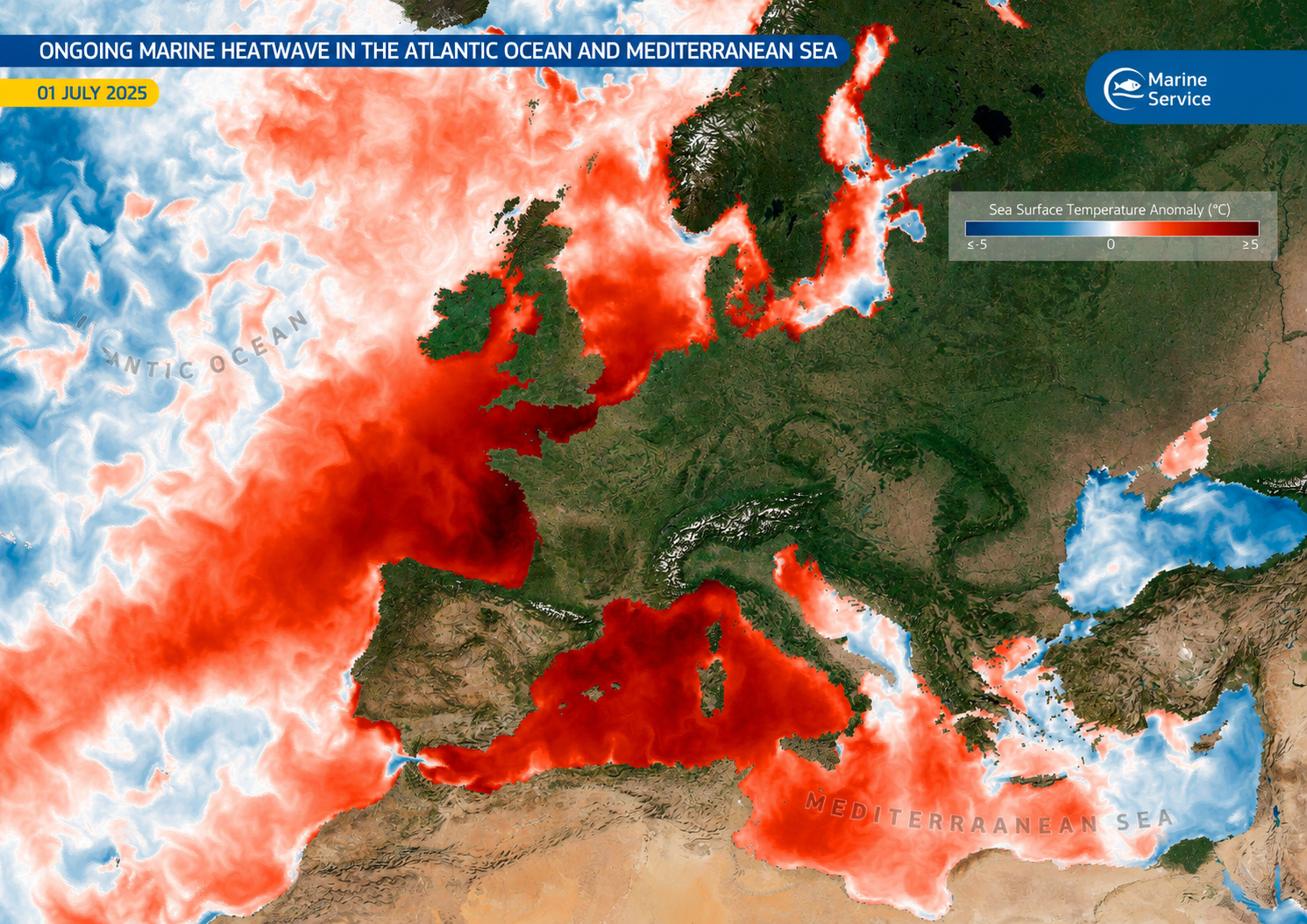 Historic marine heatwave grips north-west Mediterranean as ocean records tumble worldwide