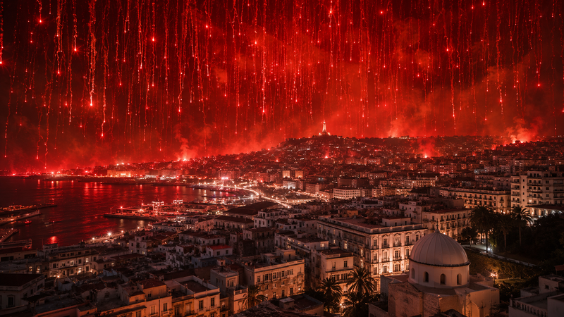 Algiers lights up red as MC Alger fans celebrate 10th league title