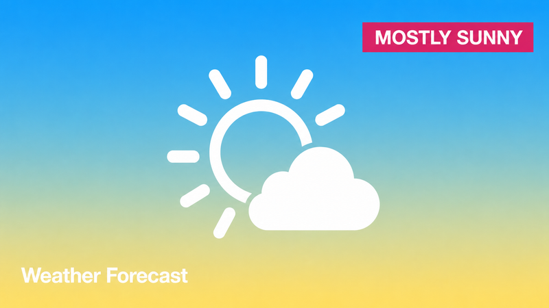 Weather forecast for Wednesday 01 July: warm and largely sunny with cloud building in the centre and south