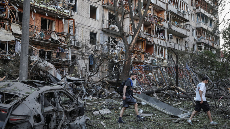Russia strikes Kyiv with missiles and drones, killing at least