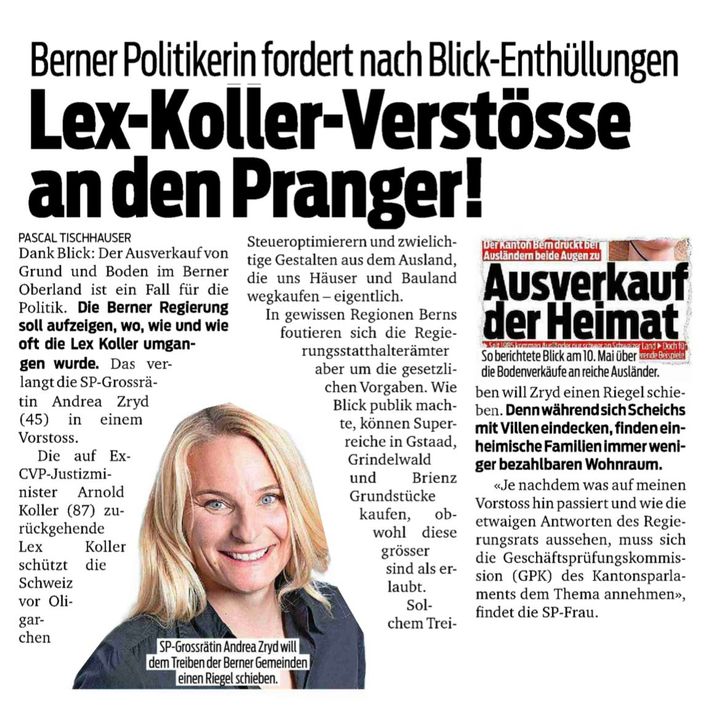 Lex Koller wird massiv verletzt