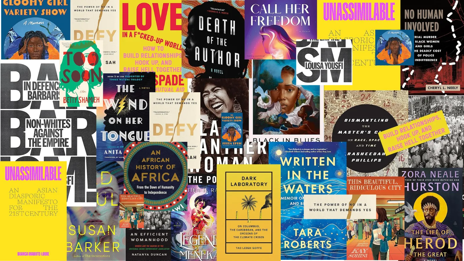 A colorful collage of the covers of the books mentioned in this article.