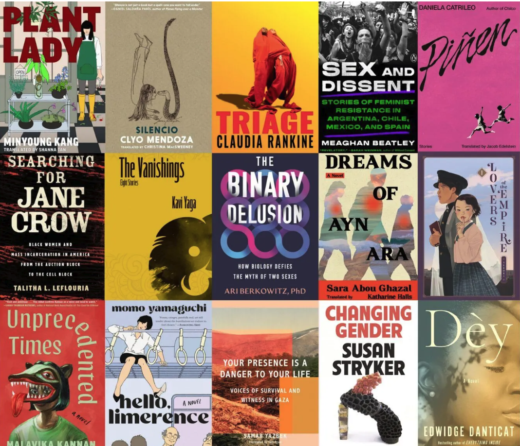 Colorful collage of books covers featured in this month's column