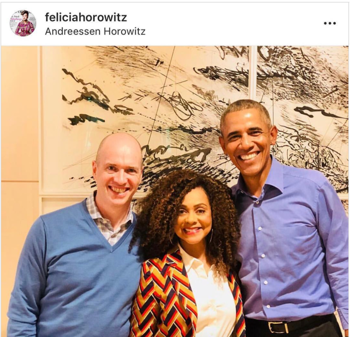 Horowitzes pose with former President Barack Obama