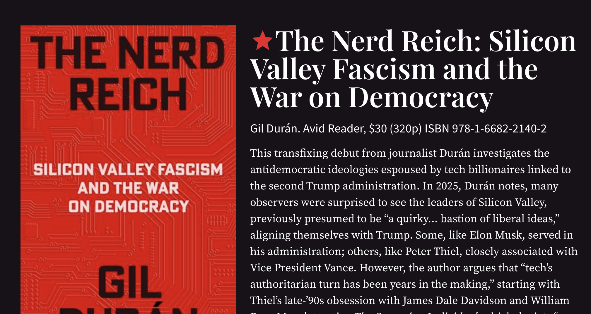 A ‘transfixing debut’ with an ‘ominous look’ at tech