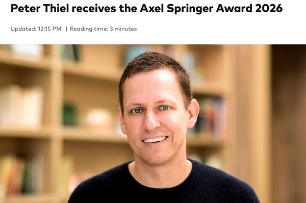 Peter Thiel Snags Top Prize from Politico’s Owner