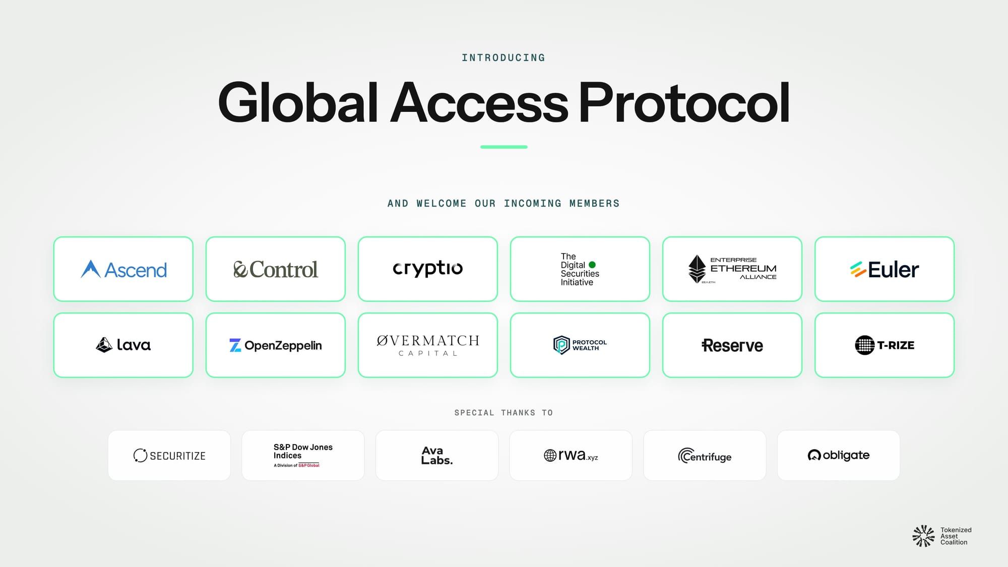 Welcome to the Newest Members of the Tokenized Asset Coalition