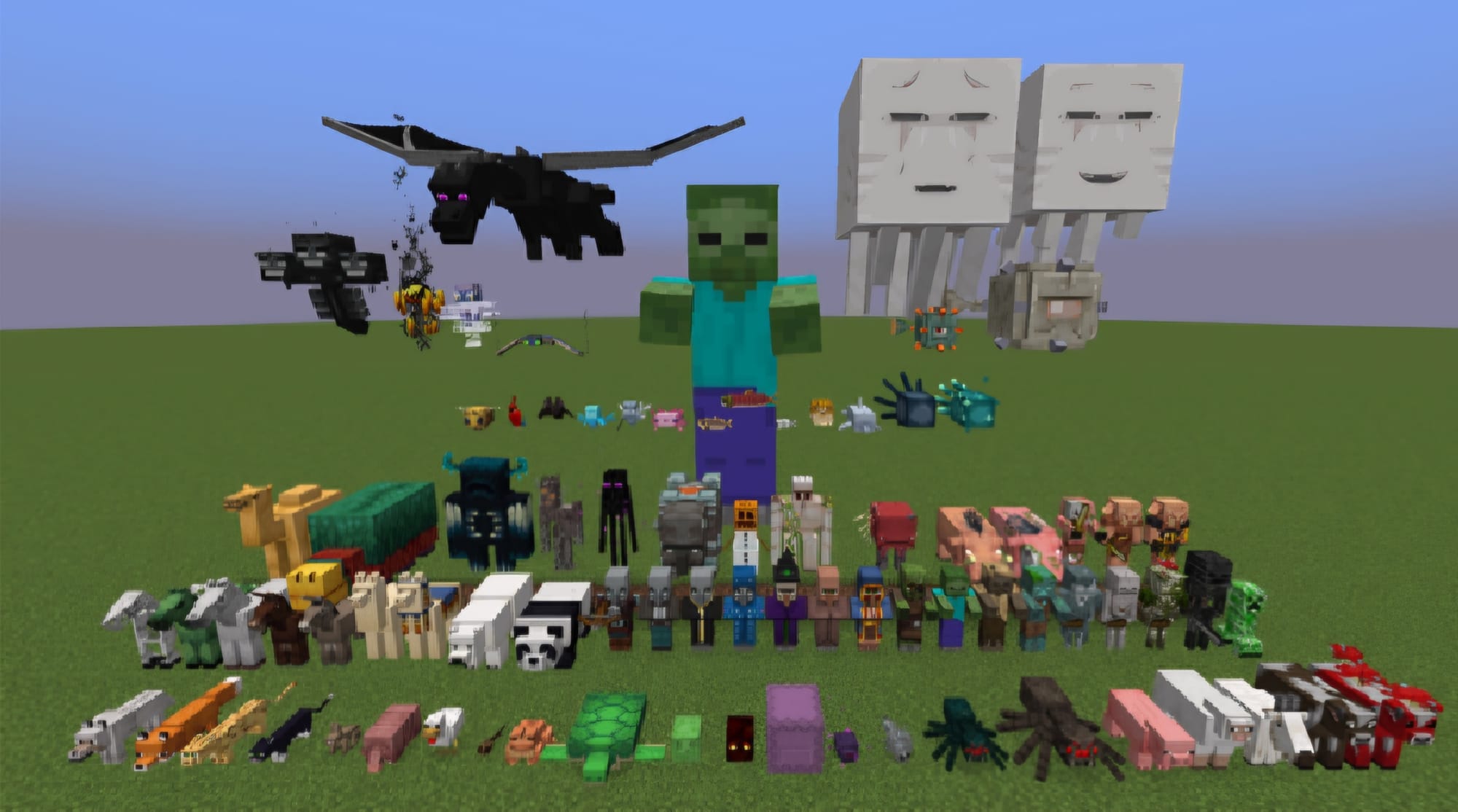 Майнкрафттағы мақұлықтар (мобтар). Фото: minecraft.wiki