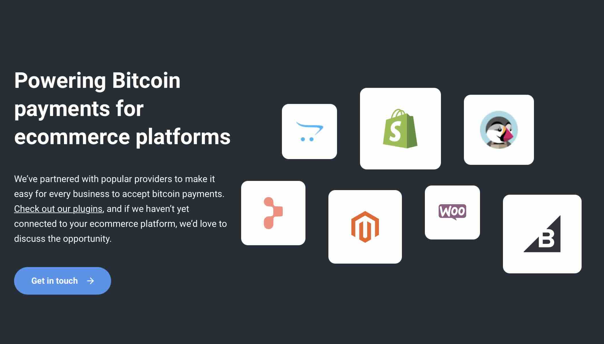 Bitcoin payement for e-commerce plateforms