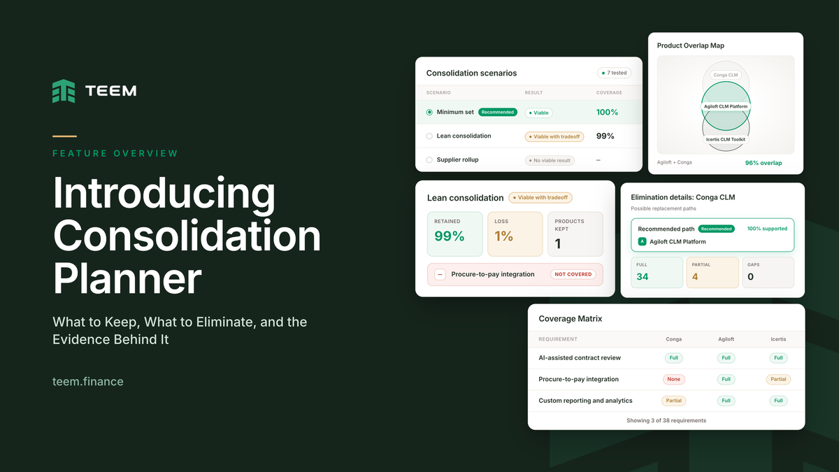 Introducing Consolidation Planner: What to Keep, What to Eliminate, and the Evidence Behind It