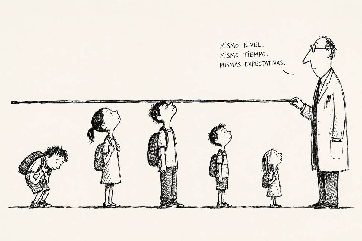 Si en el gimnasio nadie levanta el mismo peso, ¿por qué en la escuela sí?