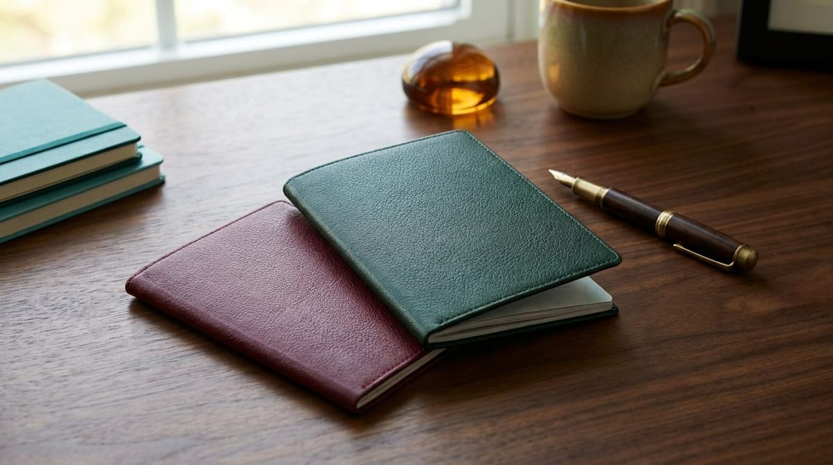 Two passports in different colours on a desk, representing holding dual citizenship